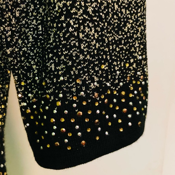 Alfred Dunner Black/Gold Pullover Sweater - Picture 4 of 8